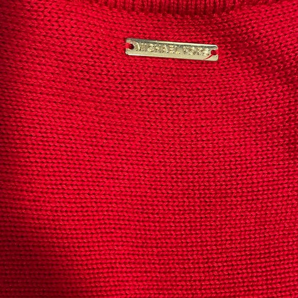 Michael Kors Red Sweater with Gold Zippers - Picture 8 of 8